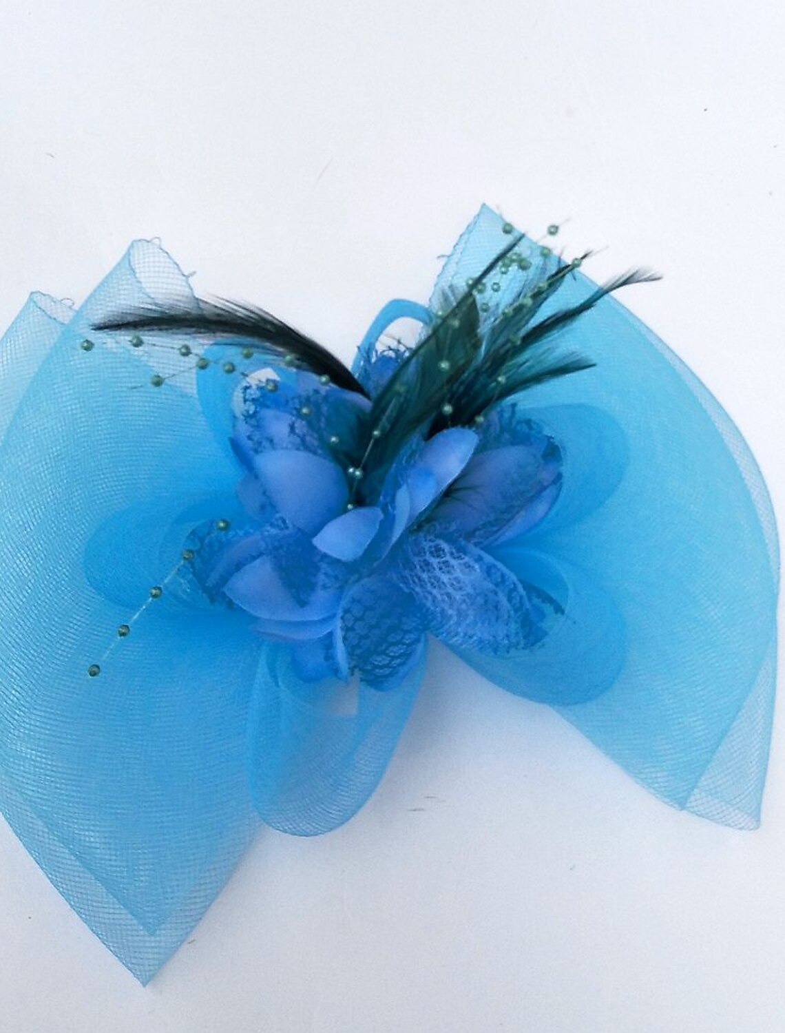 Wholesale Feather / Net Fascinators / Flowers / Hats with Floral 1PC Wedding / Special Occasion / Horse Race Headpiece