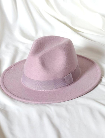 Wholesale Hats Wool Acrylic Fedora Hat Formal Wedding Cocktail Royal Astcot Simple With Pure Color Headpiece Headwear