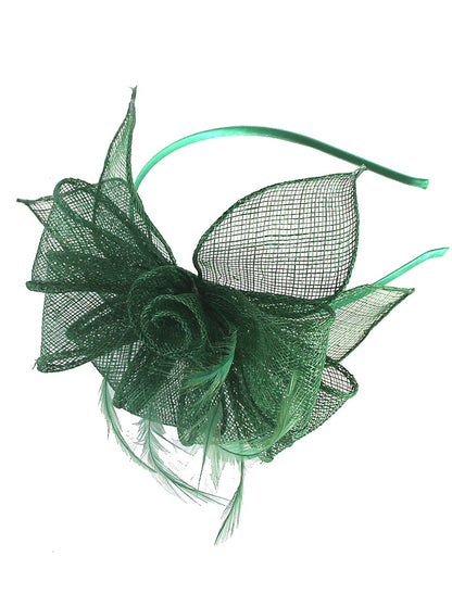 Wholesale Fascinators Kentucky Derby Hat Headwear Organza Polyester / Polyamide Bucket Hat Party / Evening Holiday Cocktail Royal Astcot Vintage Style Elegant With Feather Appliques Headpiece Headwear