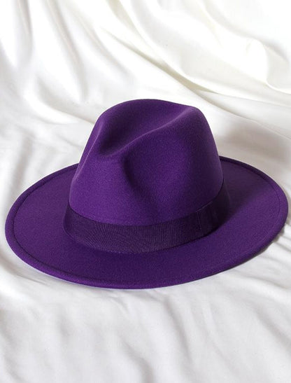 Wholesale Hats Wool Acrylic Fedora Hat Formal Wedding Cocktail Royal Astcot Simple With Pure Color Headpiece Headwear