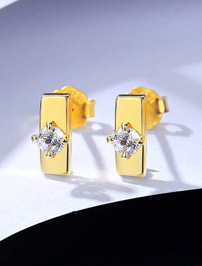 Wholesale Women's Stud Earrings Fine Jewelry Classic Precious Cute Stylish S925 Sterling Silver Earrings Jewelry Silver For Wedding Party 1 Pair