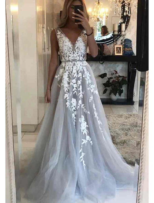 Wholesale Ball Gown Evening Gown Floral Dress Prom Black Tie Court Train Sleeveless Off Shoulder Royal Style Cotton Backless with Beading Appliques