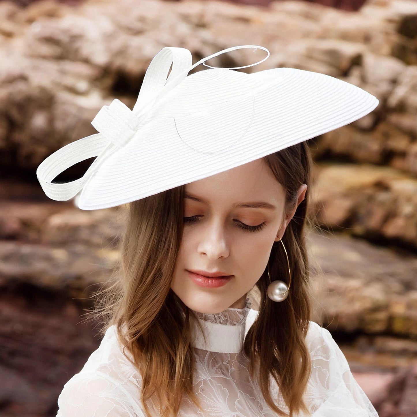 Wholesale Women's Fascinators Pillbox Hat Cap Weddings Straw Fedora Vintage Sinamay Base Hats for Kentucky Derby Tea Party Horse Race Ladies Day Headpiece