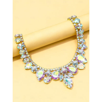 Wholesale Fine Jewelry Rhinestones Women's Elegant Luxury Beads Wedding irregular Necklace For Wedding Party