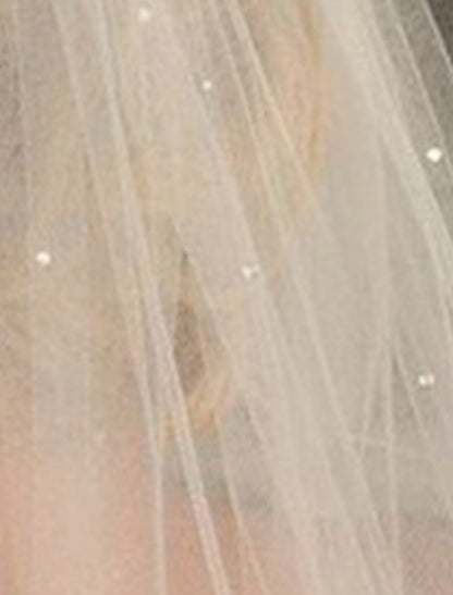 Wholesale One-tier Cute / Birthday Wedding Veil Elbow Veils with Pure Color 23.62 in (60cm) Lace / Tulle