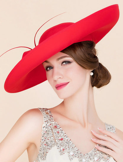 Wholesale Party Hats Double Layer Cloth Bowler / Cloche Hat Sinamay Hat Kentucky Derby Horse Race Ladies Day Melbourne Cup Luxury Vintage With Bowknot Headpiece Headwear