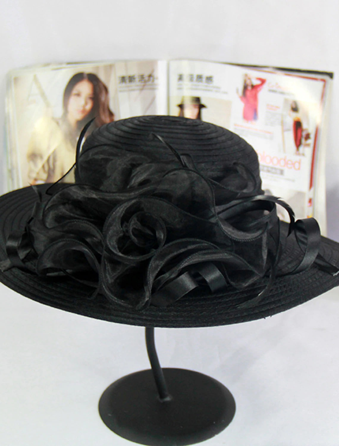 Wholesale Hats Headwear Straw Hats Tulle Straw Bucket Hat Straw Hat Sun Hat Casual Holiday Melbourne Cup Cocktail Royal Astcot Vintage Style Elegant Beach With Appliques Flower Headpiece Headwear