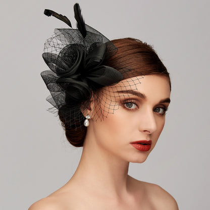 Wholesale Elegant Net Mesh Tulle Fascinator Hats Headpiece Clip Headband with Bow(s) Feather Flower Floral 1PC Kentucky Derby Wedding Tea Party Horse Race Cocktail Vintage for Women