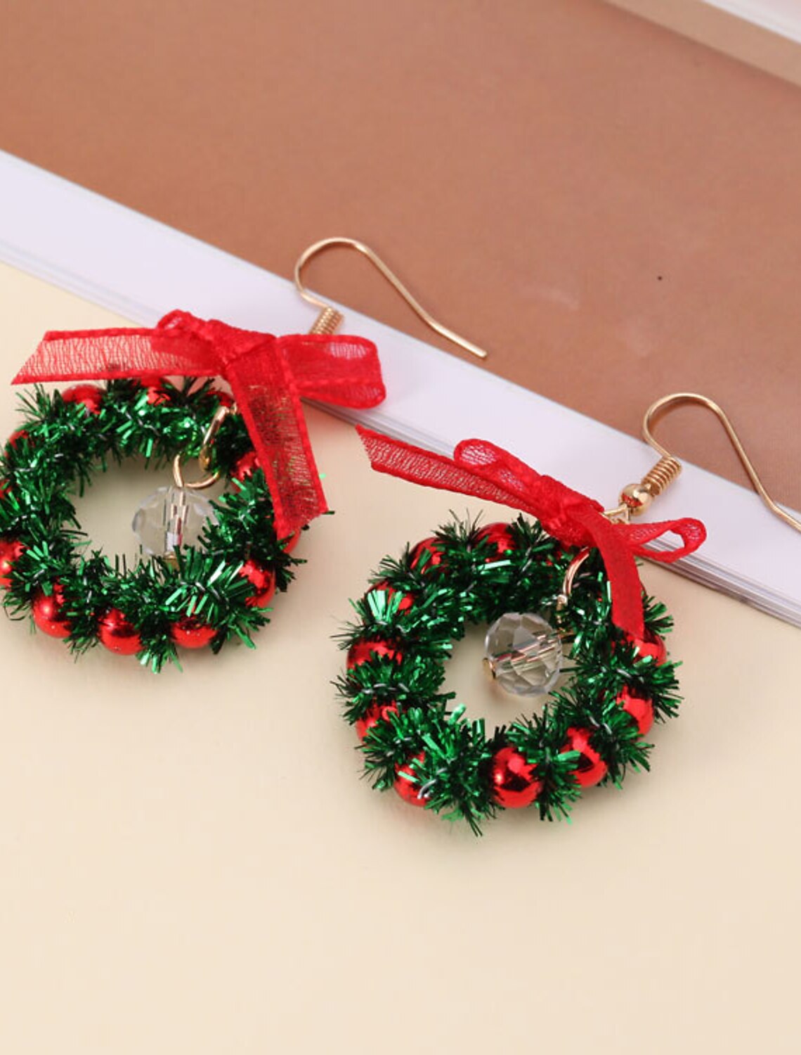 Wholesale Xmas Women‘s Crystal Drop Earrings Fine Jewelry Classic Bowknot Christmas Tree Personalized Stylish Earrings Jewelry 1# / 2# For Christmas Festival 1 Pair