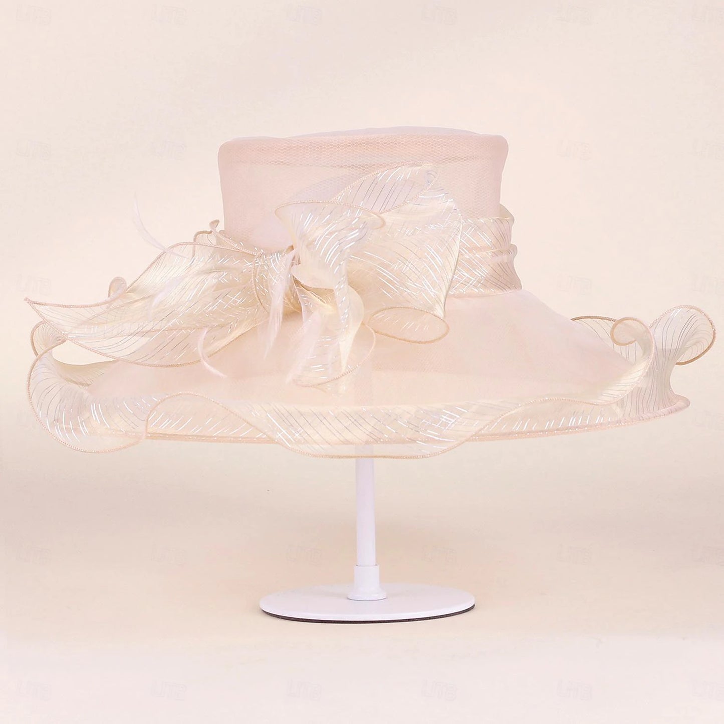 Wholesale Fascinators Hats Organza Ice Silk Bucket Hat Floppy Hat Sun Hat Wedding Tea Party Elegant Wedding With Feather Bowknot Headpiece Headwear