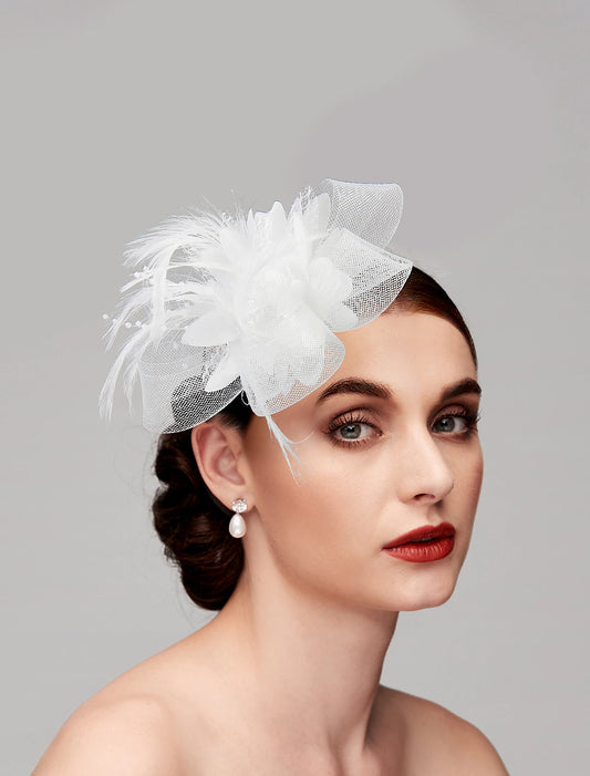 Wholesale Tulle / Feather / Net Headbands / Fascinators / Hats with 1 Piece Wedding / Special Occasion / Tea Party Headpiece