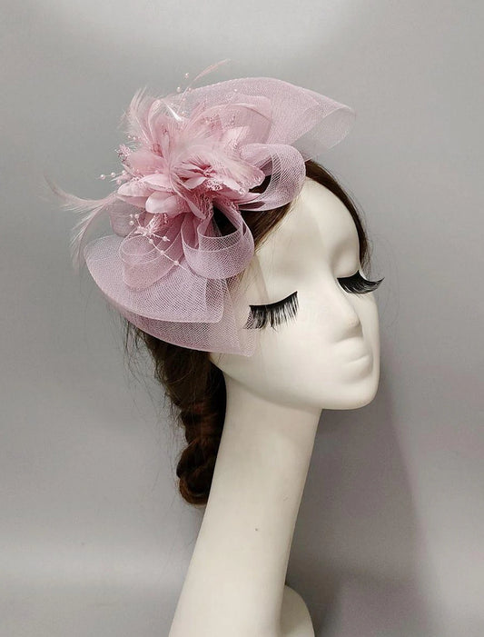 Wholesale Fascinators Headwear Headpiece Net Veil Hat Wedding Ladies Day With Bowknot Floral Headpiece Headwear