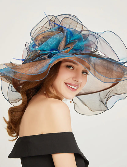 Wholesale Organza Kentucky Derby Hat / Fascinators / Headdress with Tiered 1 PC Party / Evening / Business / Ceremony / Wedding / Tea Party Headpiece