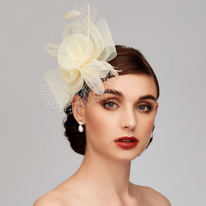 Wholesale Elegant Net Mesh Tulle Fascinator Hats Headpiece Clip Headband with Bow(s) Feather Flower Floral 1PC Kentucky Derby Wedding Tea Party Horse Race Cocktail Vintage for Women