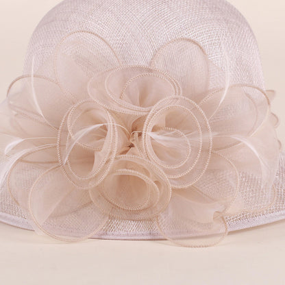 Wholesale Fascinators Hats Flax Feather Bowler / Cloche Hat Sun Hat Top Hat Wedding Casual Kentucky Derby Horse Race Ladies Day Romantic Wedding Princess With Headpiece Headwear