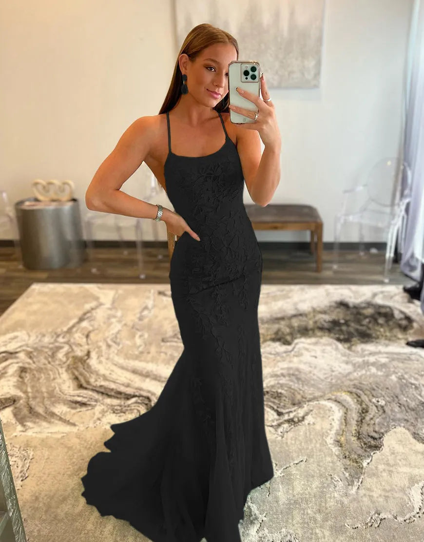 Wholesale Mermaid Black Long Prom Dress Backless Evening Dress prom dresses shops