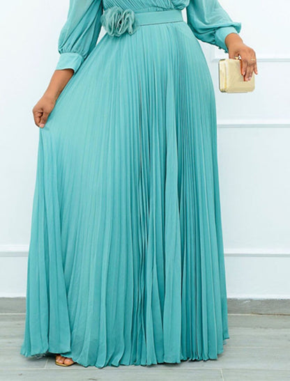 Wholesale Women‘s Plus Size Curve Party Dress Solid Color V Neck Ruched 3/4 Length Sleeve Spring Fall Elegant Prom Dress Maxi long Dress Formal Party Dress