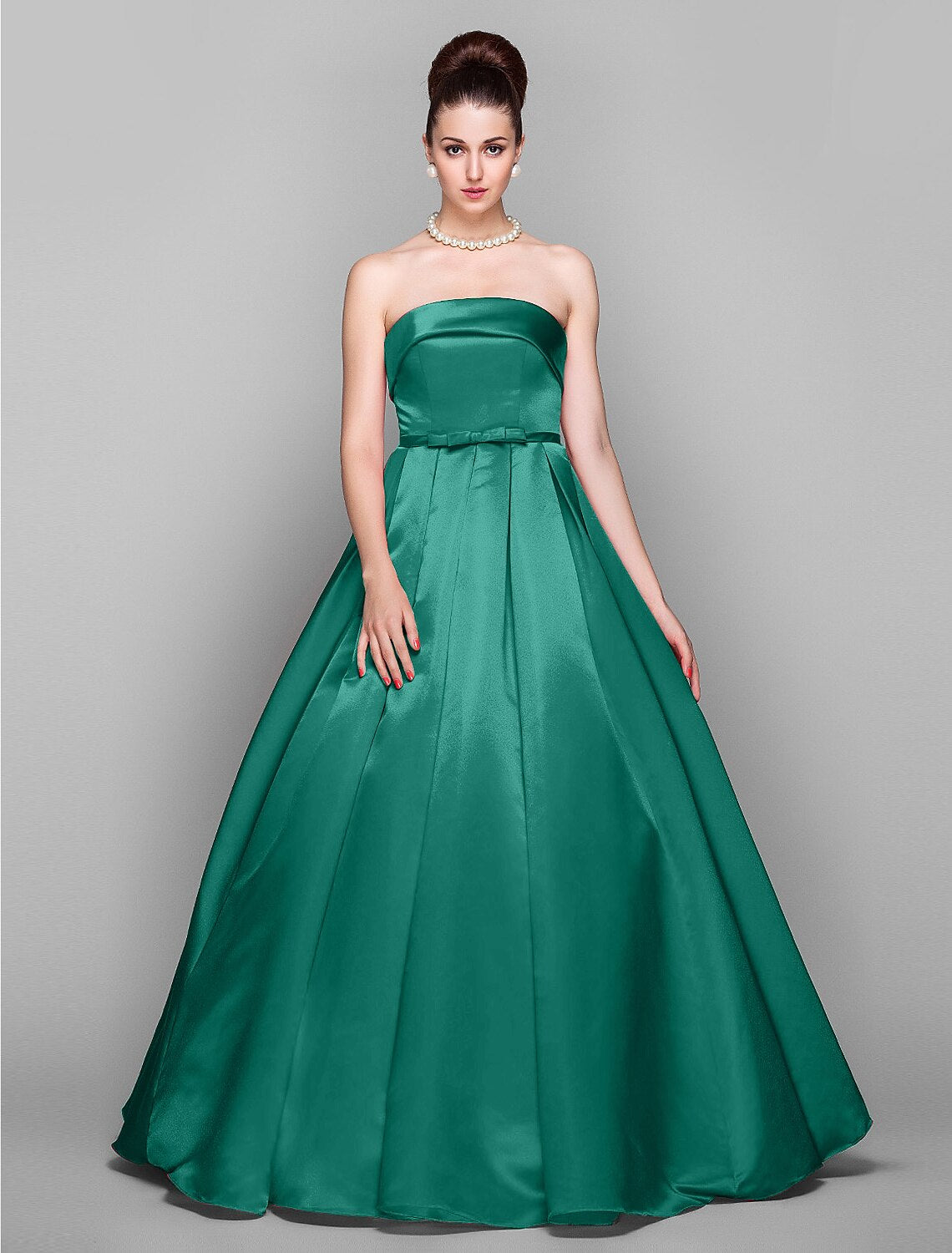 Wholesale Ball Gown Elegant Dress Quinceanera Prom Floor Length Sleeveless Strapless Satin with Bow(s)