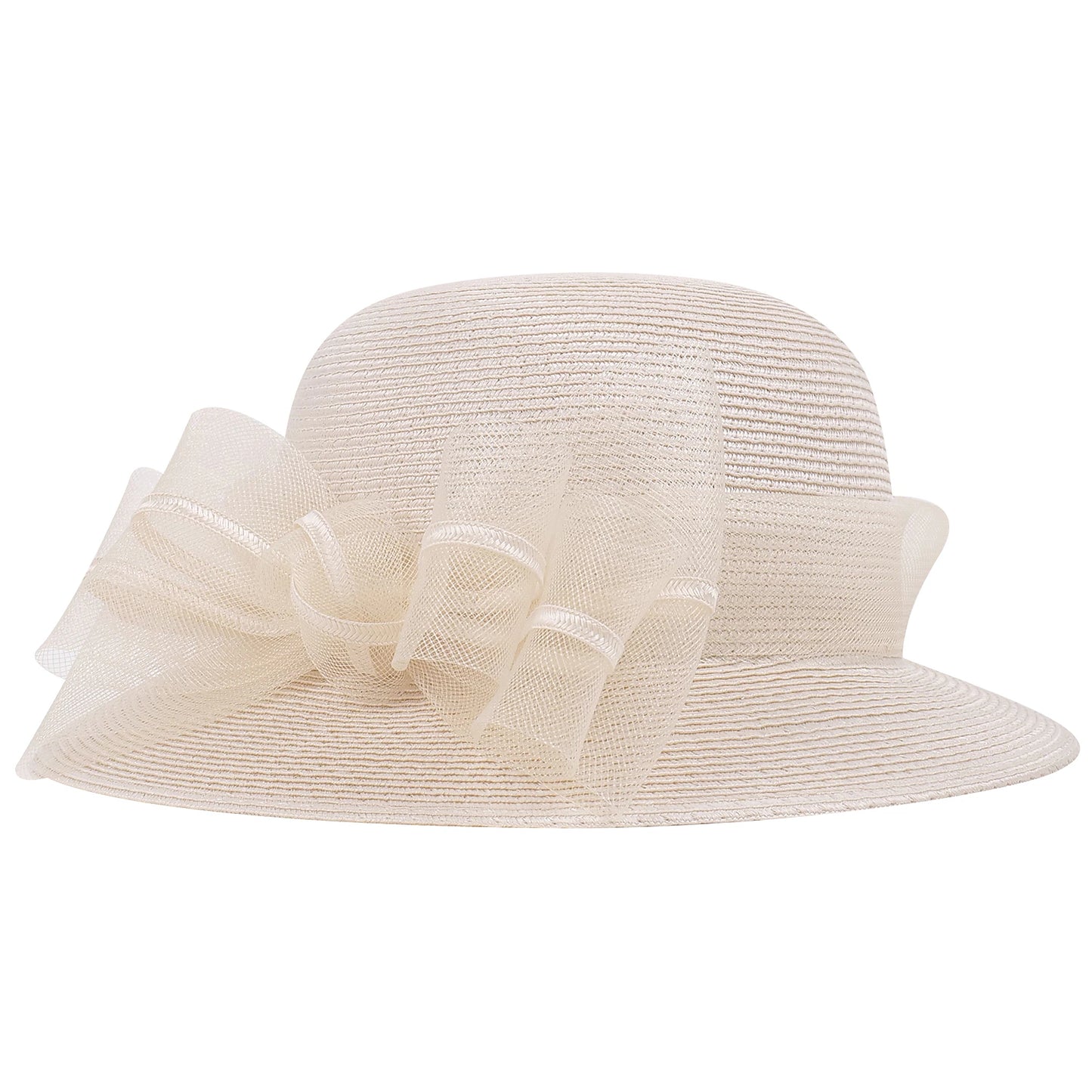 Wholesale Elegant Lady Hats with Flower / Pure Color / Lace Side 1PC Casual / Tea Party / Melbourne Cup Headpiece