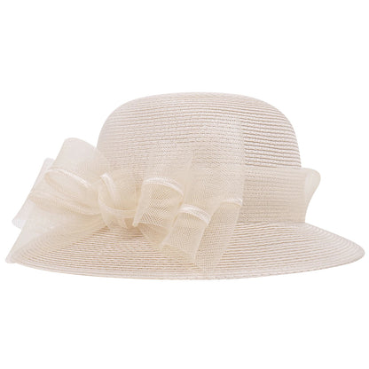 Wholesale Elegant Lady Hats with Flower / Pure Color / Lace Side 1PC Casual / Tea Party / Melbourne Cup Headpiece