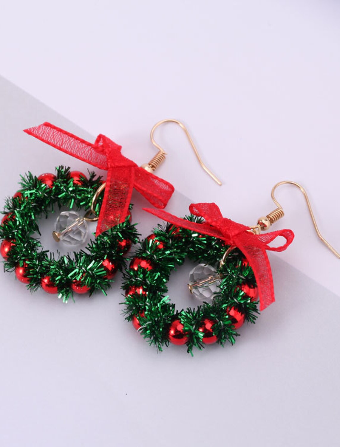 Wholesale Xmas Women‘s Crystal Drop Earrings Fine Jewelry Classic Bowknot Christmas Tree Personalized Stylish Earrings Jewelry 1# / 2# For Christmas Festival 1 Pair