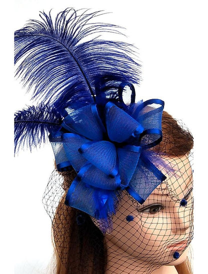 Wholesale Tulle / Feather / Net Fascinators / Hats / Birdcage Veils with 1 Piece Wedding / Special Occasion / Horse Race Headpiece