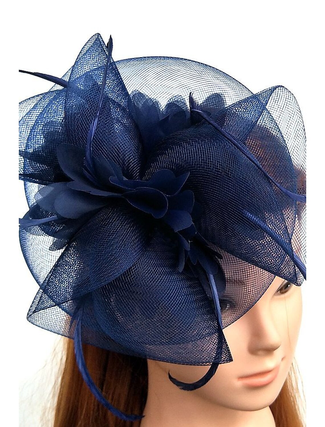 Wholesale Tulle / Feather / Net Fascinators Kentucky Derby Hat/ Headwear with Floral 1PC Wedding / Special Occasion / Horse Race Headpiece