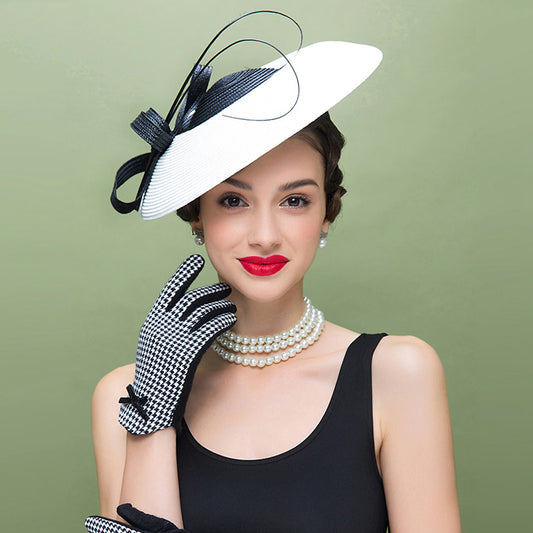 Wholesale Women's Fascinators Pillbox Hat Cap Weddings Straw Fedora Vintage Sinamay Base Hats for Kentucky Derby Tea Party Horse Race Ladies Day Headpiece