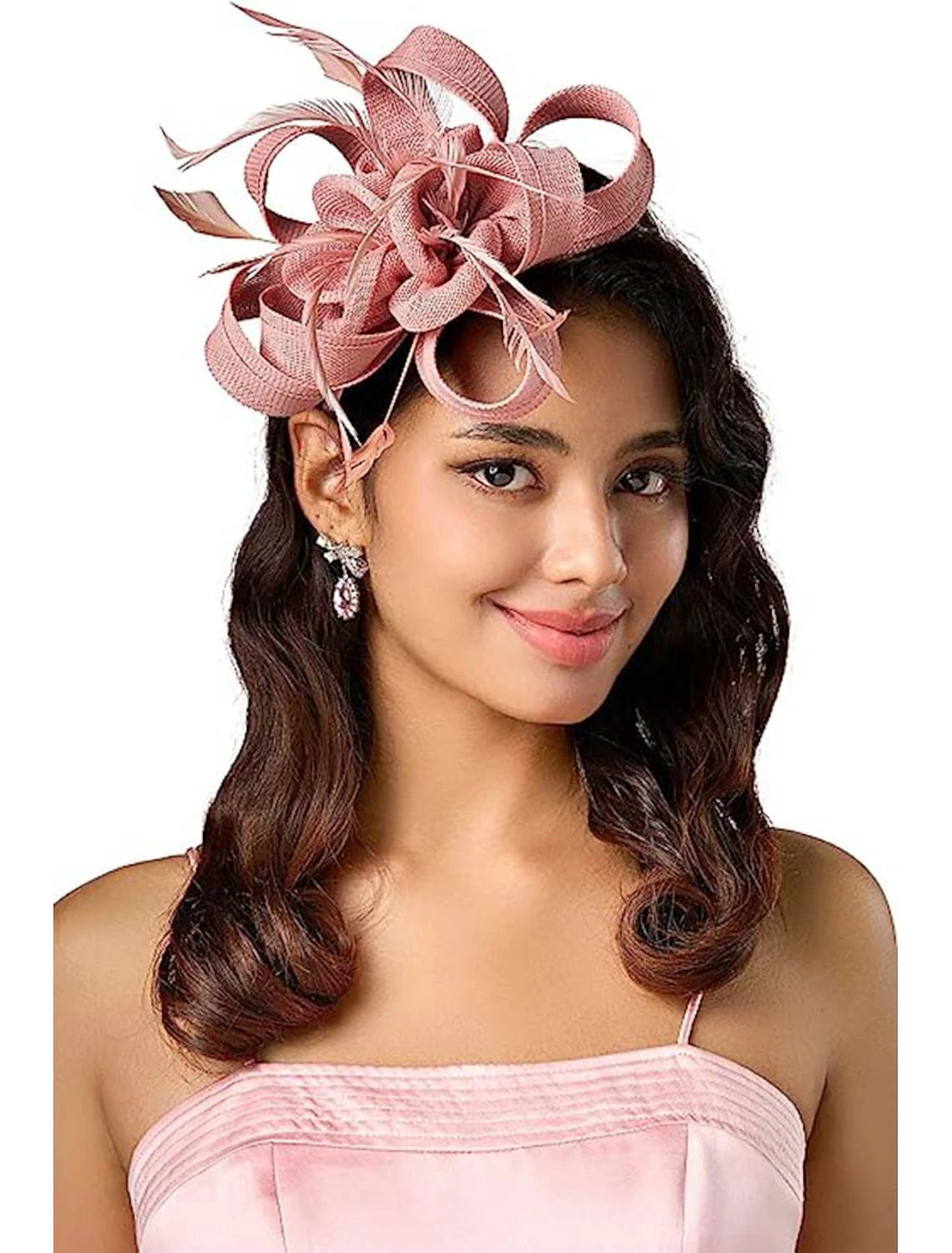 Wholesale Fascinators Net Halloween Kentucky Derby Classic Wedding With Flower Headpiece Headwear