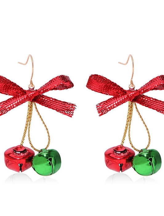 Wholesale Xmas Women‘s Drop Earrings Fine Jewelry Classic Bowknot Bell Personalized Stylish Earrings Jewelry 1# / 2# For Christmas Festival 1 Pair