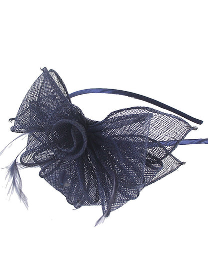 Wholesale Fascinators Kentucky Derby Hat Headwear Organza Polyester / Polyamide Bucket Hat Party / Evening Holiday Cocktail Royal Astcot Vintage Style Elegant With Feather Appliques Headpiece Headwear