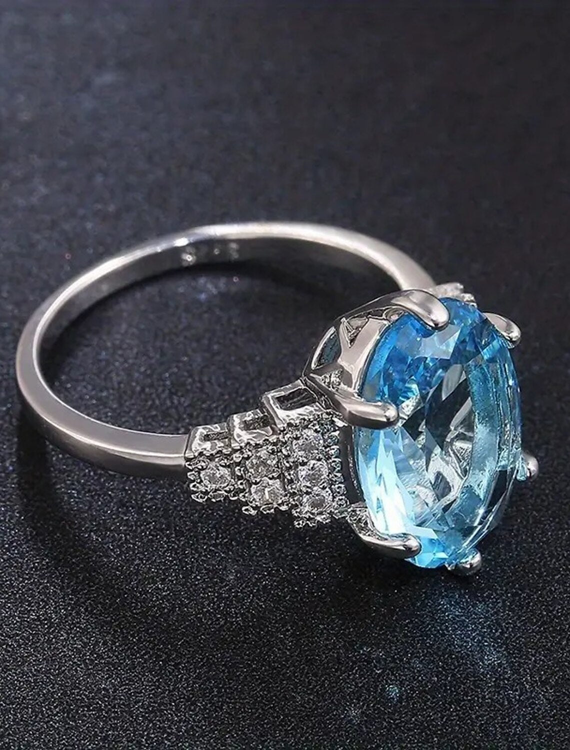 Wholesale Ring Party Classic Blue Copper Precious Cute Stylish 1PC Zircon