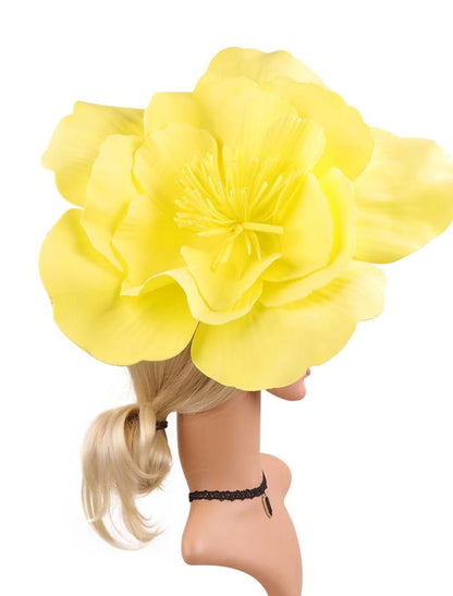 Wholesale Fascinators synthetic fibre Halloween Kentucky Derby Funny Sun Protection With Flower Headpiece Headwear