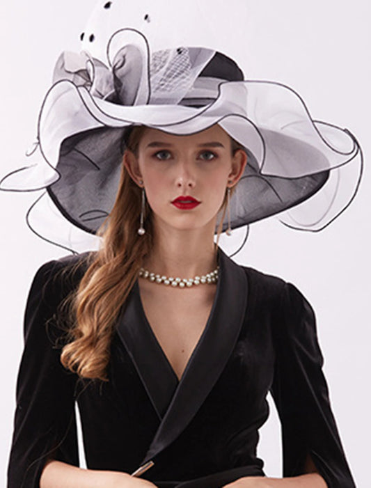 Wholesale Derby Hats for Women Wide Brim Fedora Sun Hat Cloche Kentucky Fascinator Hats for Ladies Organza Tea Party Bridal Church Hats