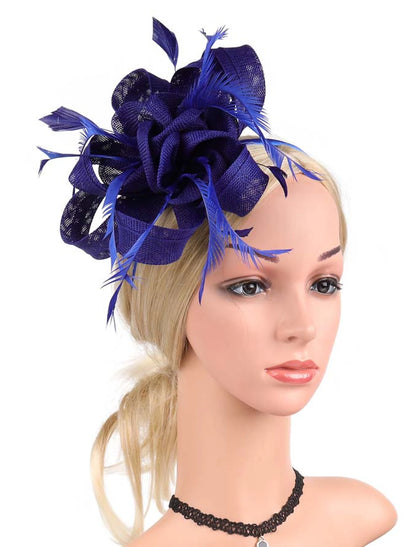 Wholesale Fascinators Net Halloween Kentucky Derby Classic Wedding With Flower Headpiece Headwear