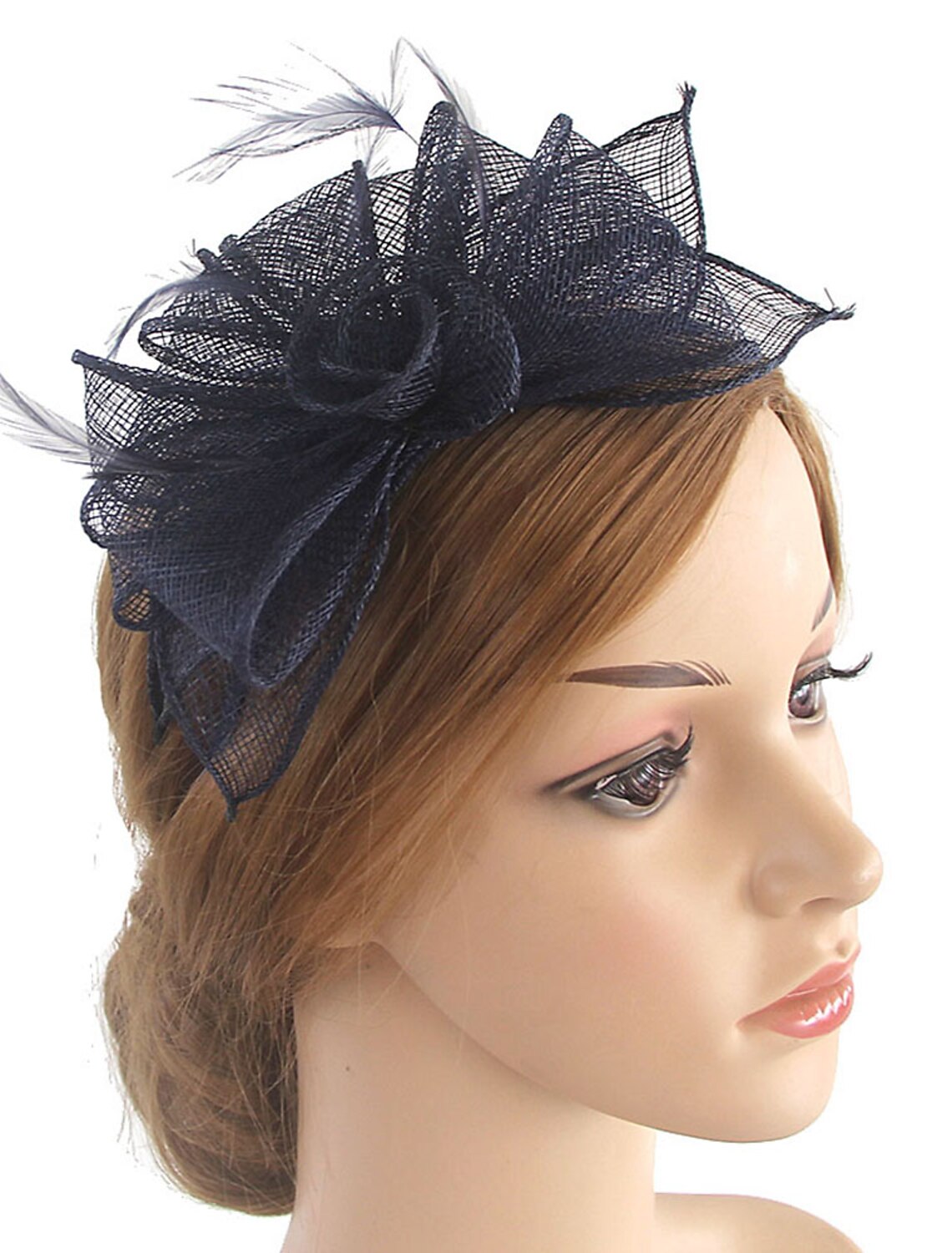 Wholesale Fascinators Kentucky Derby Hat Headwear Organza Polyester / Polyamide Bucket Hat Party / Evening Holiday Cocktail Royal Astcot Vintage Style Elegant With Feather Appliques Headpiece Headwear