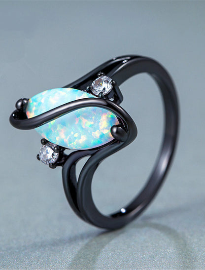 Wholesale Ring Party Classic Black Blue Chrome Precious Personalized Stylish 1PC