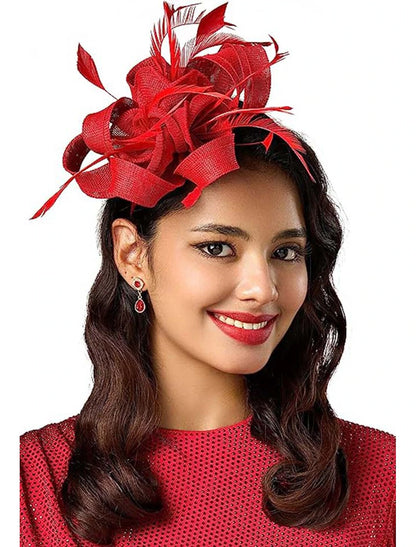 Wholesale Fascinators Net Halloween Kentucky Derby Classic Wedding With Flower Headpiece Headwear