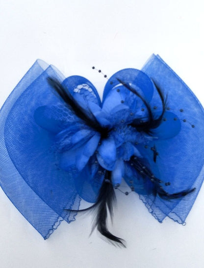 Wholesale Feather / Net Fascinators / Flowers / Hats with Floral 1PC Wedding / Special Occasion / Horse Race Headpiece