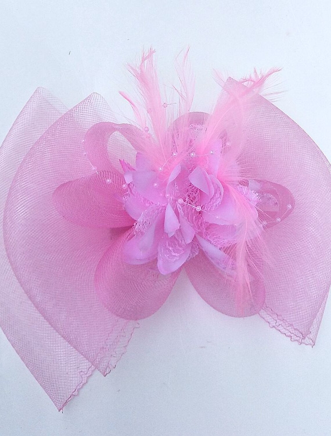 Wholesale Feather / Net Fascinators / Flowers / Hats with Floral 1PC Wedding / Special Occasion / Horse Race Headpiece