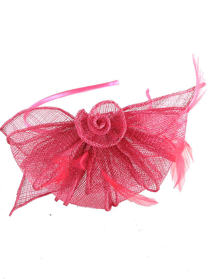 Wholesale Fascinators Kentucky Derby Hat Headwear Organza Polyester / Polyamide Bucket Hat Party / Evening Holiday Cocktail Royal Astcot Vintage Style Elegant With Feather Appliques Headpiece Headwear