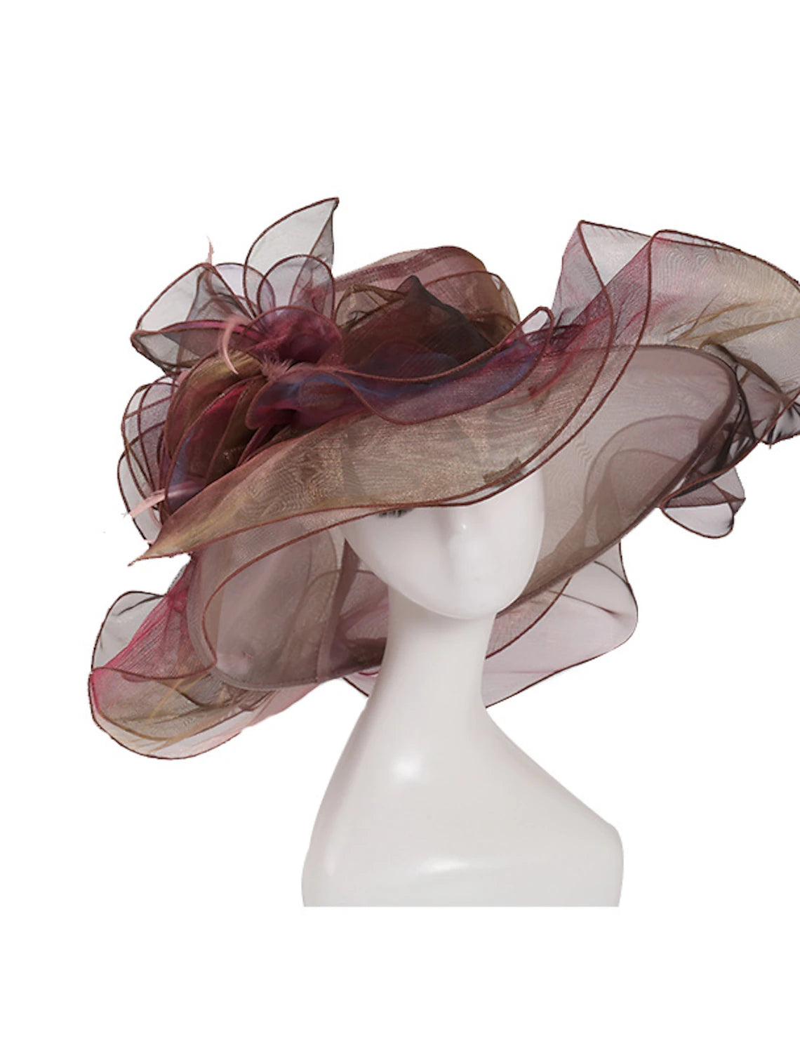 Wholesale Organza Kentucky Derby Hat / Fascinators / Headdress with Tiered 1 PC Party / Evening / Business / Ceremony / Wedding / Tea Party Headpiece