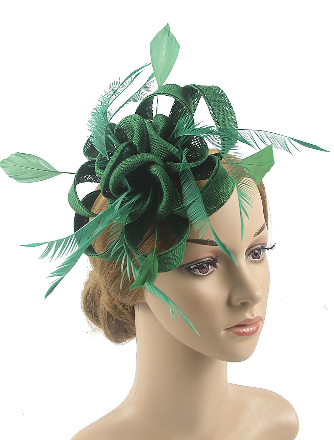 Wholesale Fascinators Kentucky Derby Hat Headwear Organza Polyester / Polyamide Fedora Hat Veil Hat Tea Party Horse Race Ladies Day Vintage Style Vintage Elegant With Feather Appliques Headpiece