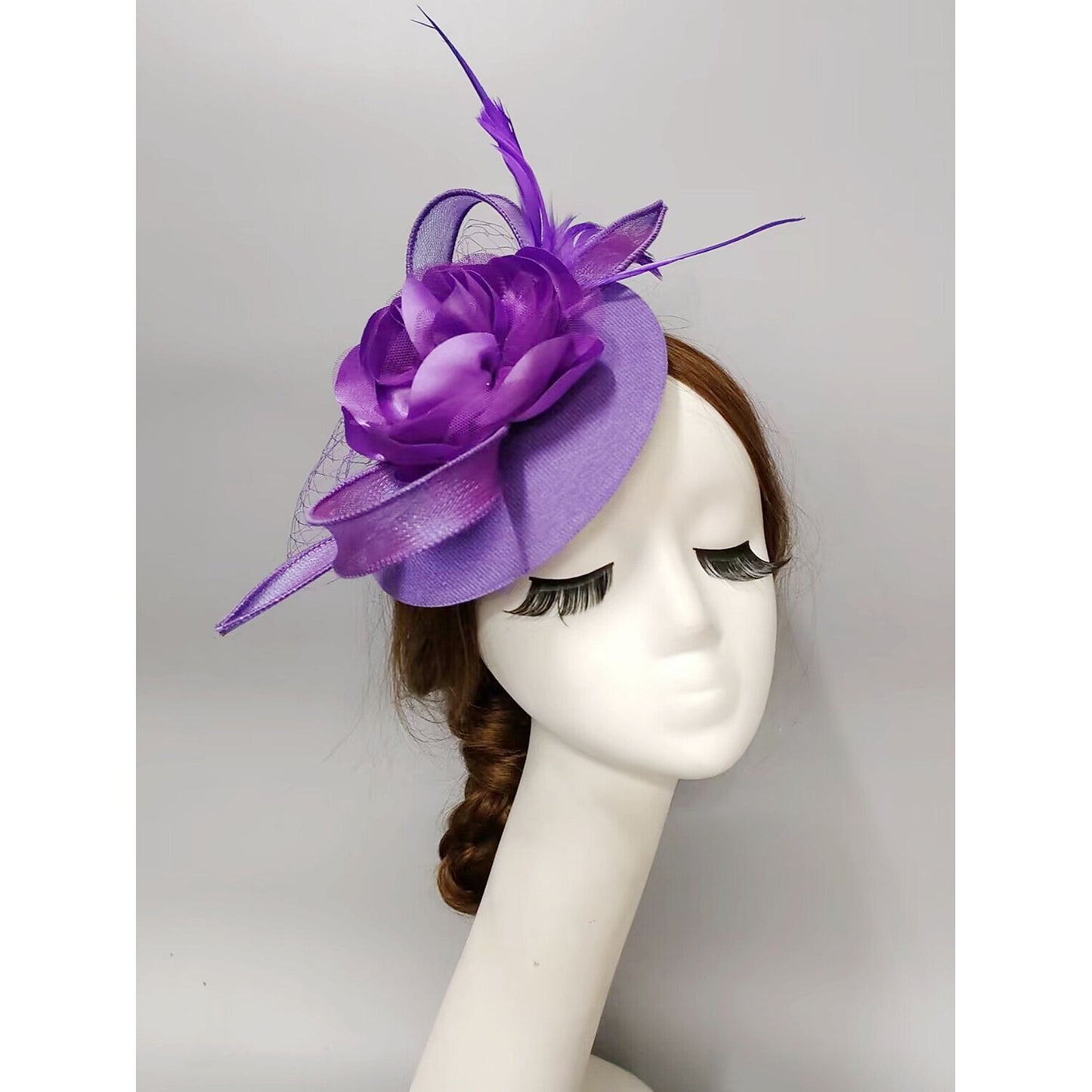 Wholesale Fascinators Kentucky Derby Hat Headwear Headpiece Feathers Net Veil Hat Fall Wedding Ladies Day Cocktail Royal Astcot With Cap Floral Headpiece Headwear