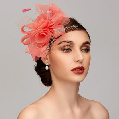 Wholesale Elegant Net Mesh Tulle Fascinator Hats Headpiece Clip Headband with Bow(s) Feather Flower Floral 1PC Kentucky Derby Wedding Tea Party Horse Race Cocktail Vintage for Women