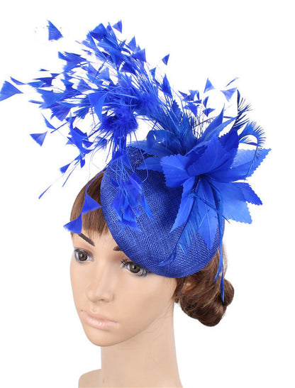 Wholesale Fascinators Sinamay Wedding Kentucky Derby Cocktail Fashion Wedding With Feather Headpiece Headwear