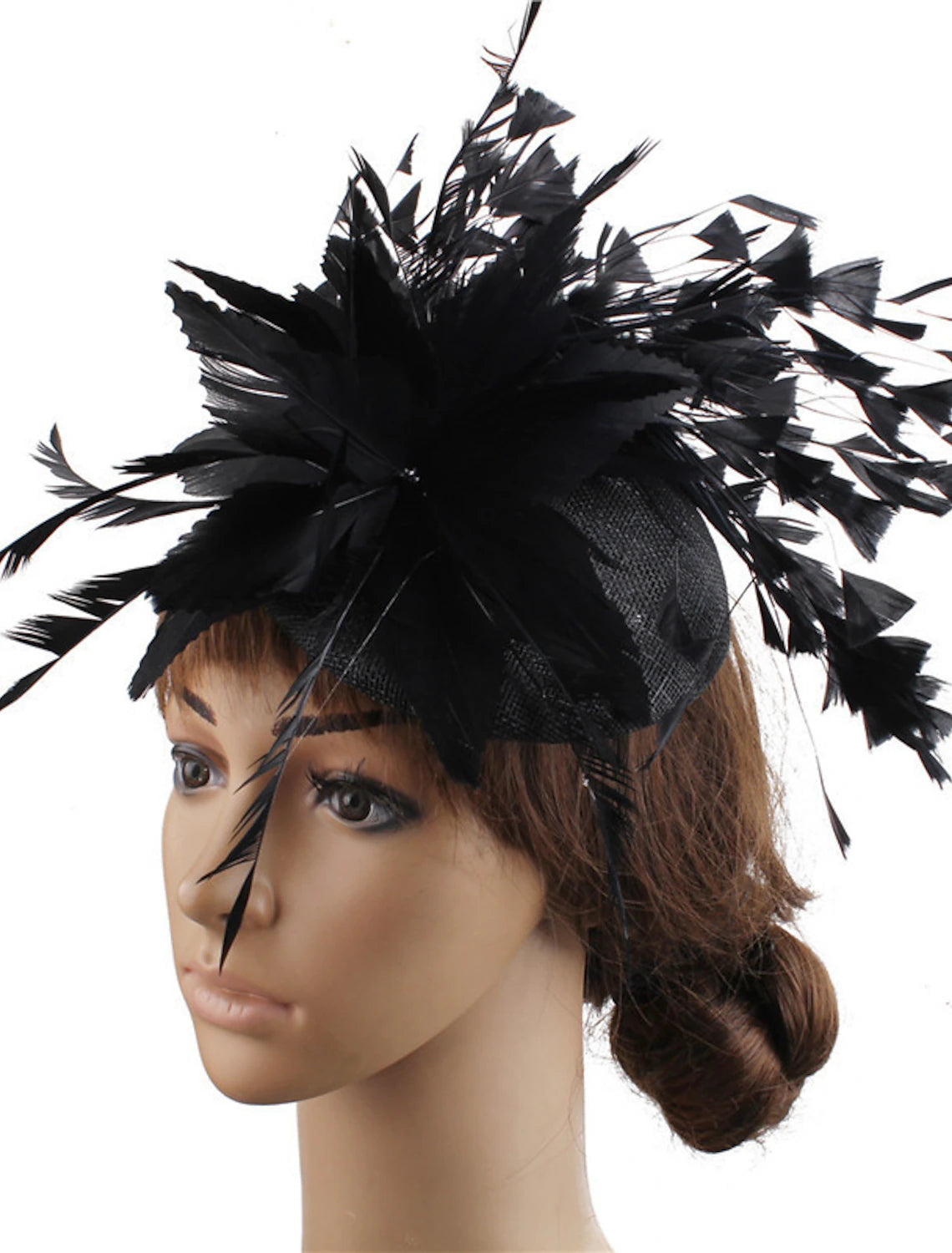 Wholesale Fascinators Sinamay Wedding Kentucky Derby Cocktail Fashion Wedding With Feather Headpiece Headwear