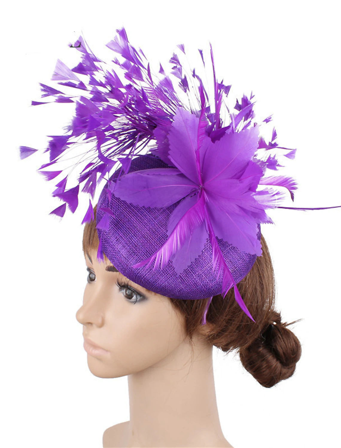 Wholesale Fascinators Sinamay Wedding Kentucky Derby Cocktail Fashion Wedding With Feather Headpiece Headwear