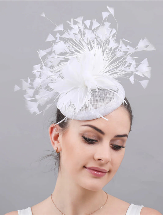 Wholesale Fascinators Sinamay Wedding Kentucky Derby Cocktail Fashion Wedding With Feather Headpiece Headwear