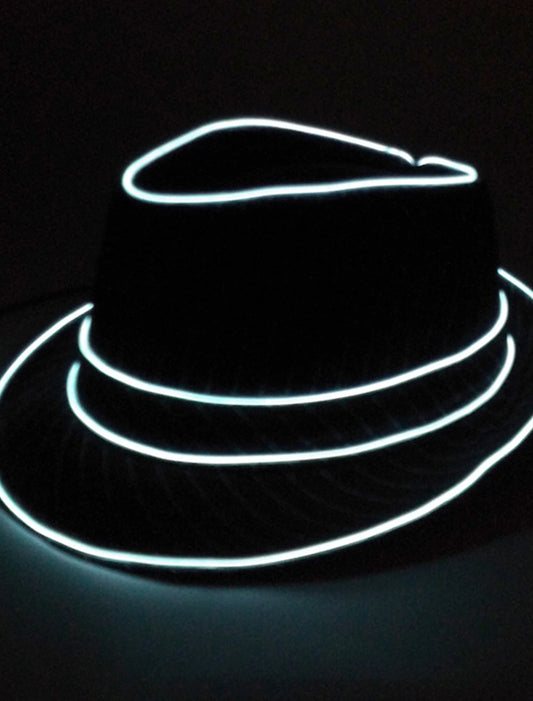 Wholesale Luminous Hat Gentleman Performance Hat LED Glow Top Hat Party Gift Birthday Wedding Costume Christmas Halloween Supplies